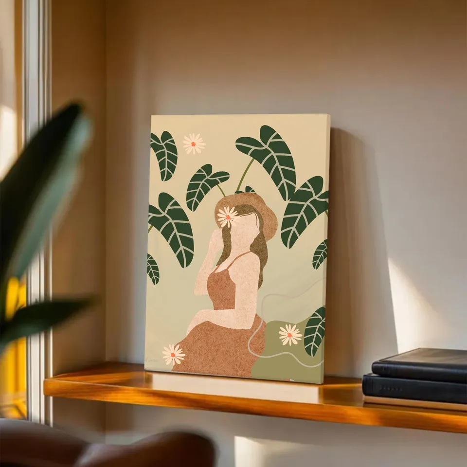 Blushwind Cotton Canvas Wall Painting media 2