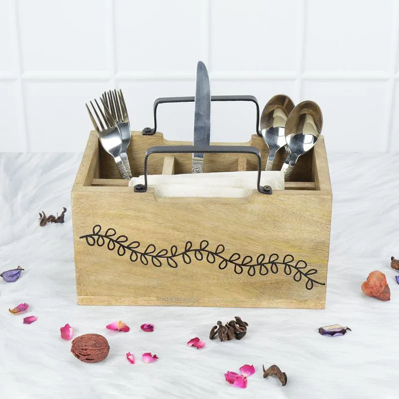 Rita Wooden Cutlery Holder media 5