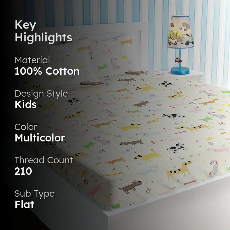 Forest Pals Kids Cotton Bedsheet - 210 TC media 2