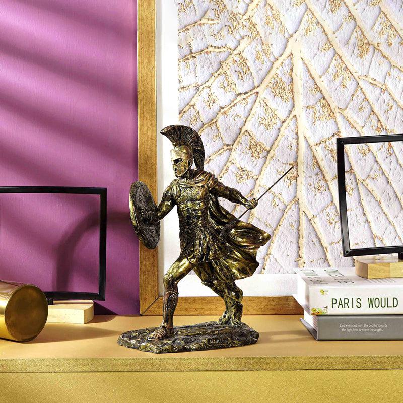 Warrior Of Troy Painted Resin Showpiece