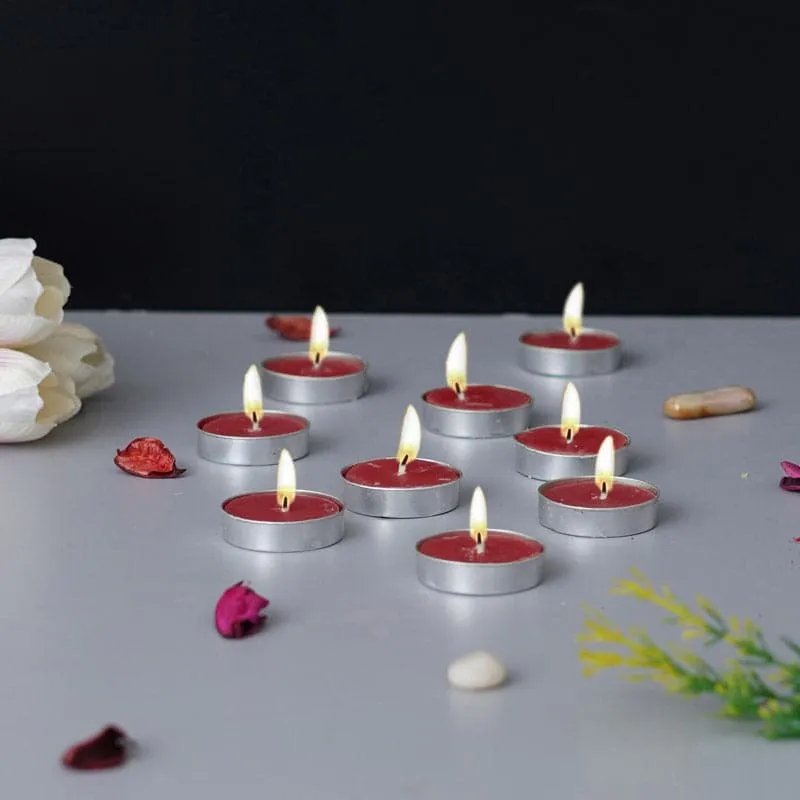 Sepova Strawberry Scented Tealight Candle - Set Of Ten media 1