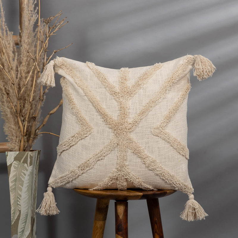 Arko Tufted Cushion Cover - 18 x 18 Inches
