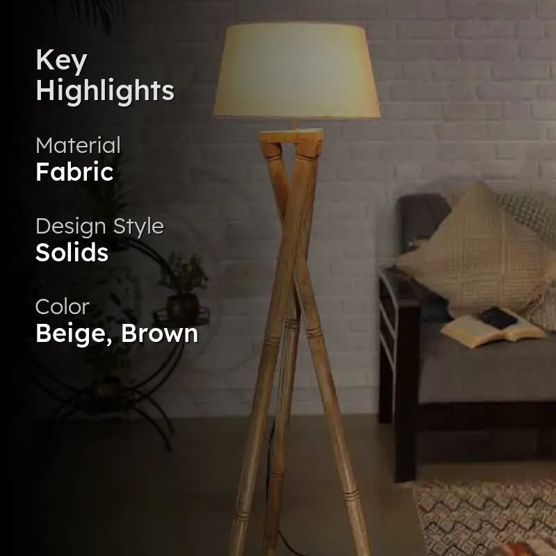 Criss Crossed Tripod Lamp - Beige media 2