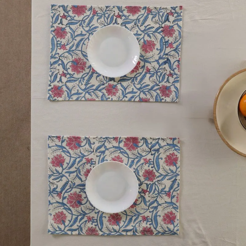 Petal Whisper Canvas Table Mats - Set Of Two media 3