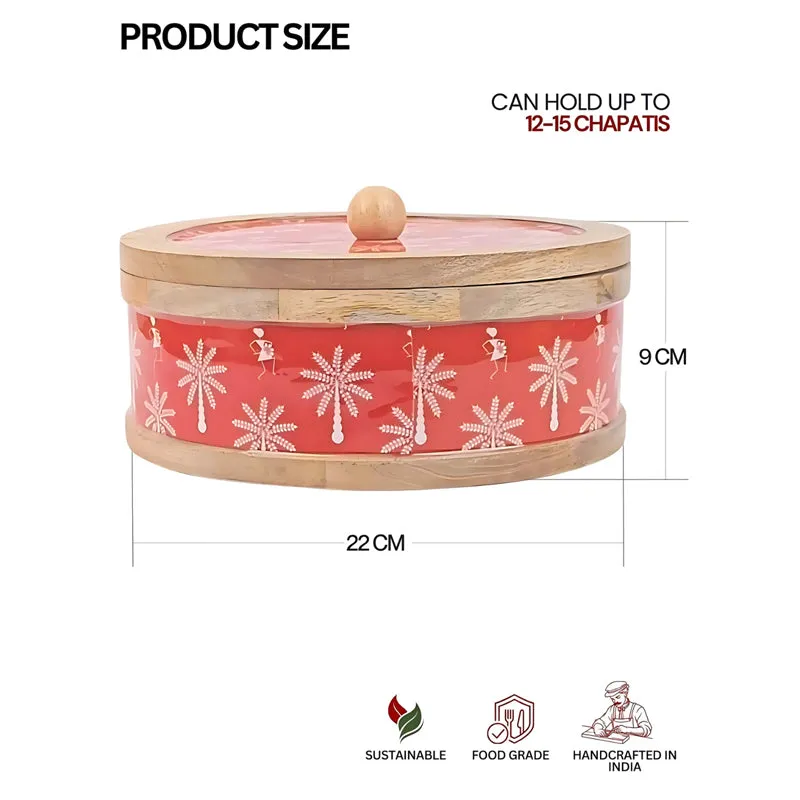 Rasva III Wood Roti Box - Red media 9