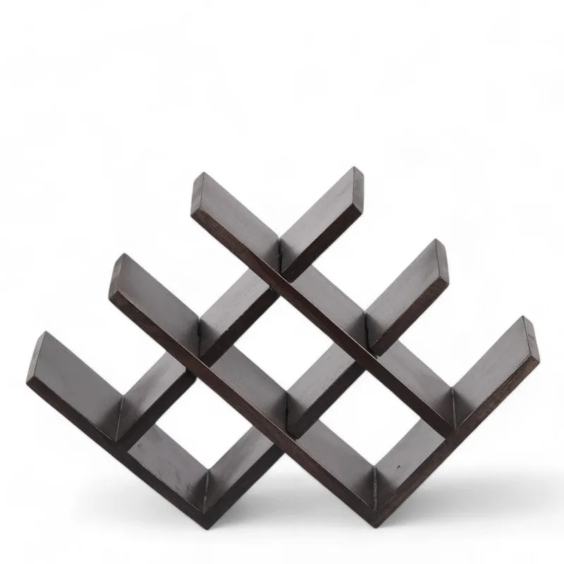 Xverox Sheesham Wooden Wine Rack - Black media 3