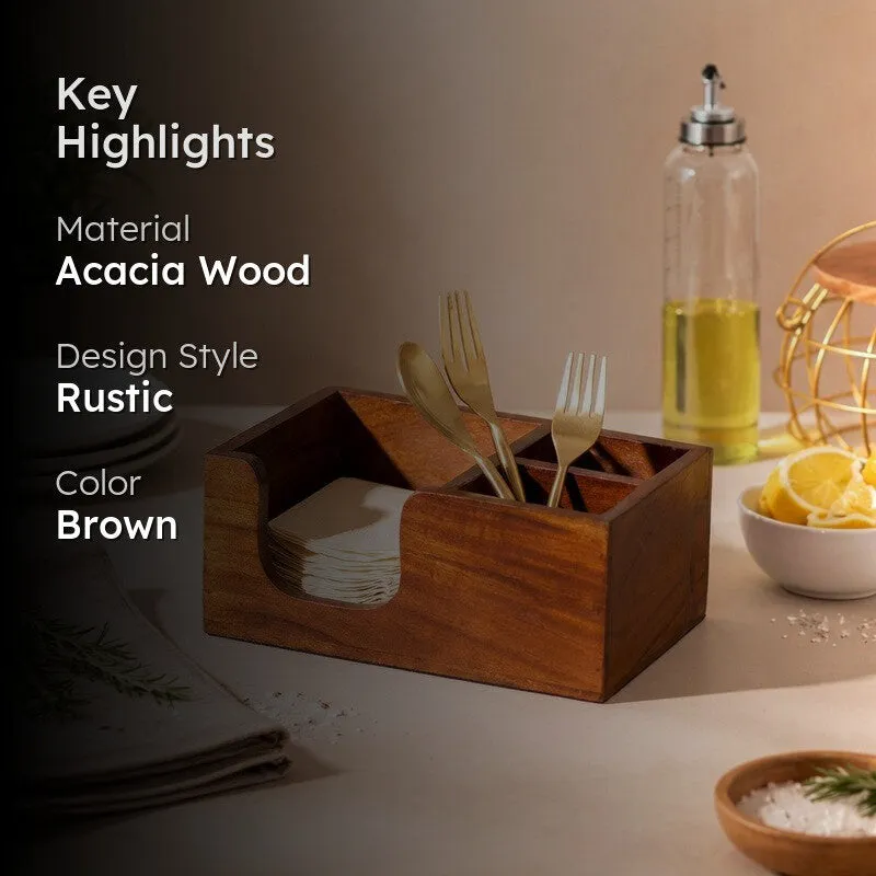 Walnix Wooden Cutlery Holder media 2