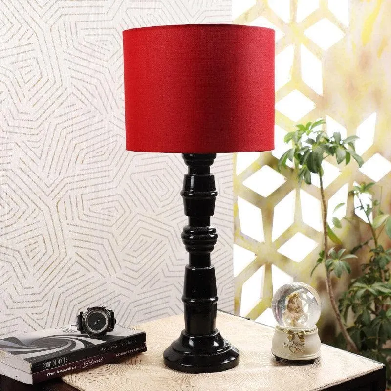 Rosa Baxter Fabric Table Lamp - Red,Black media 3