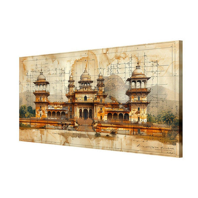 Golden Age Temple Poly Canvas Wall Painting media 5