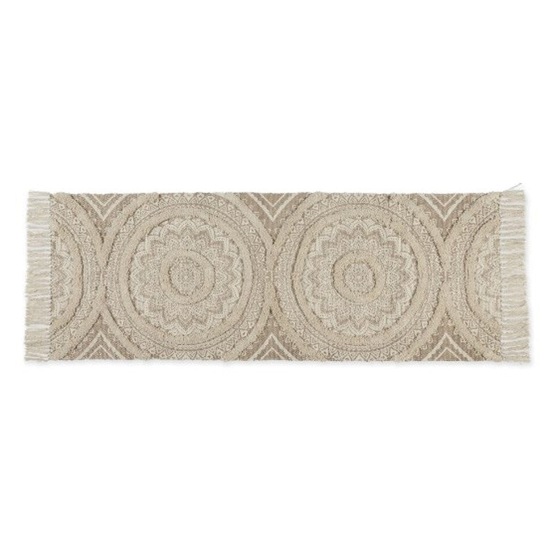 Mandala Cotton Runner Rug (Off White) - Set of Two media 3