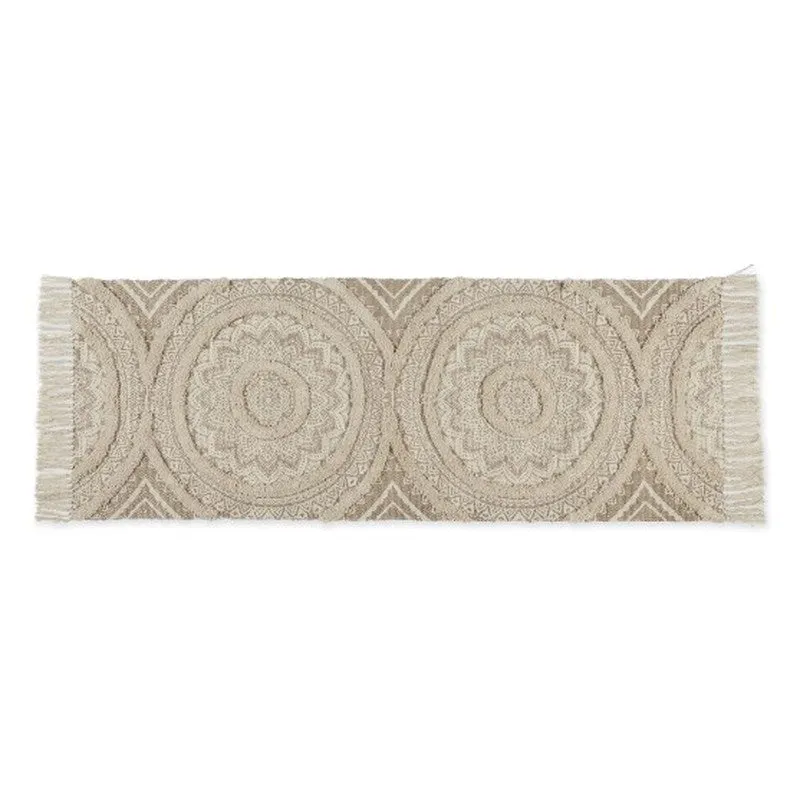 Mandala Cotton Runner Rug (Off White) - Set of Two media 3