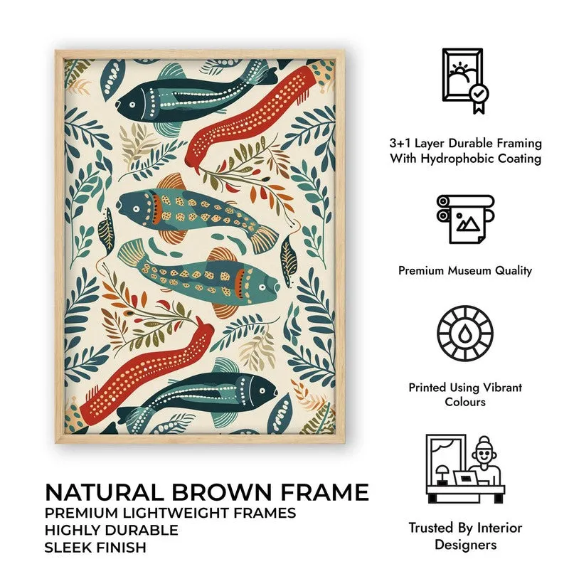 Jalika Canvas Wall Painting With Brown Frame media 11