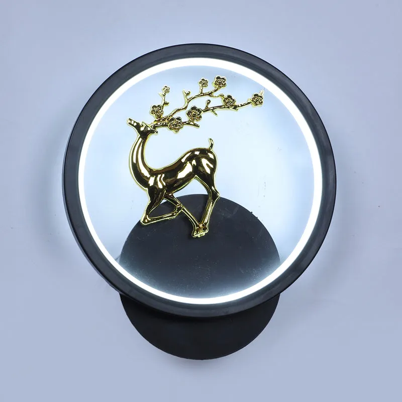 Stag Deer Iron Wall Lamp media 11