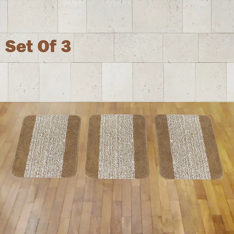 Marvis Anti Skid Bath Mat (Beige) - Set Of Three media 1