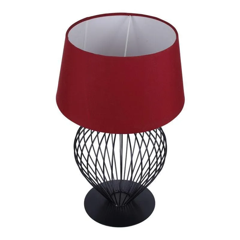 Emara Fabric Table Lamp - Red,Black media 3