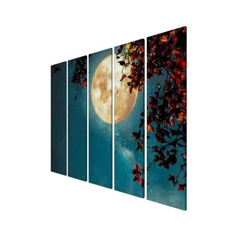 Full Moon Day Wall Art - Five Piece Set media 5