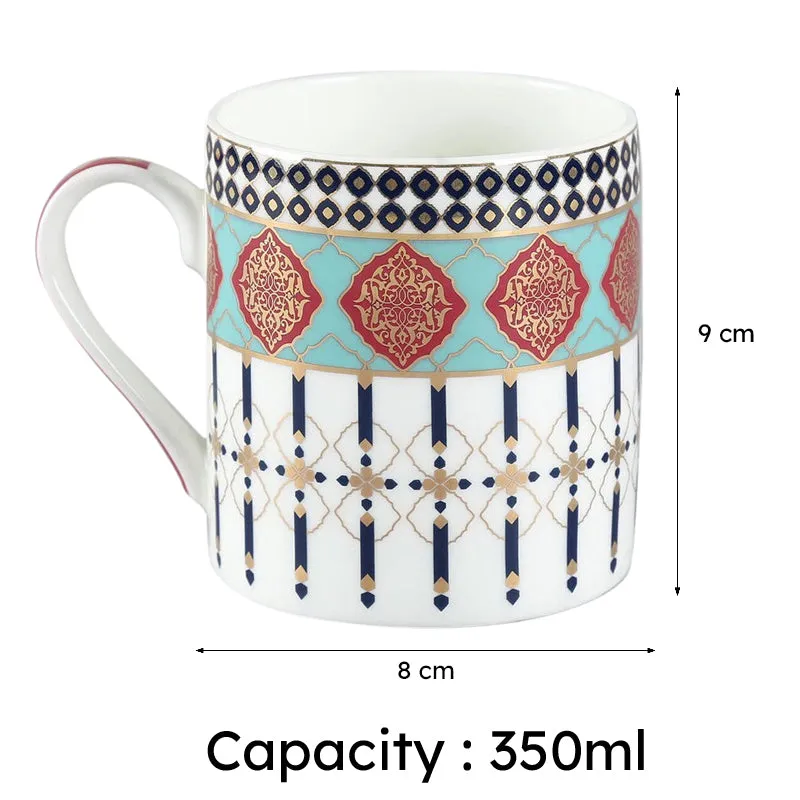 India Circus Circus Floral Bone China Coffee Mug (350 mL Each) - Set Of Two media 7