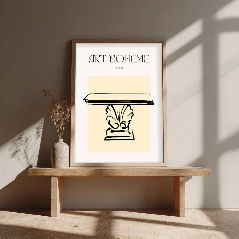 Modern Relic Canvas Wall Painting With Brown Frame media 4