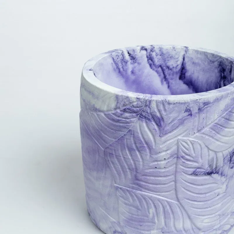 Leaf Print Planter - Purple media 5