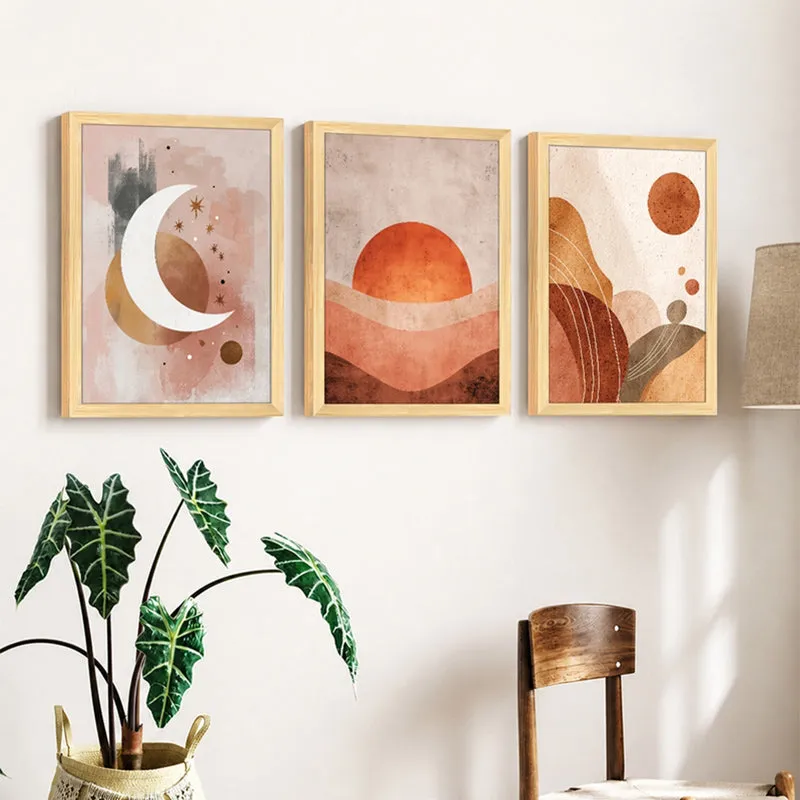 Cosma Modern Celestial Wall Paintings - Set of Three media 3