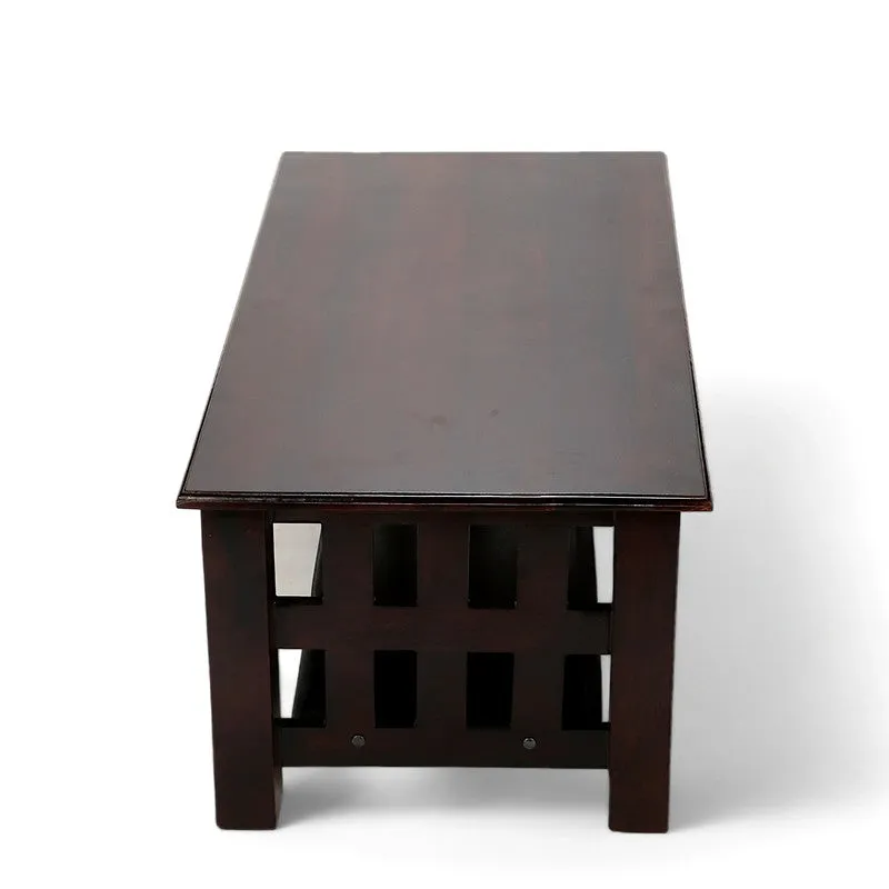 Brenox Sheesham Wooden Center Table - Taupe media 5