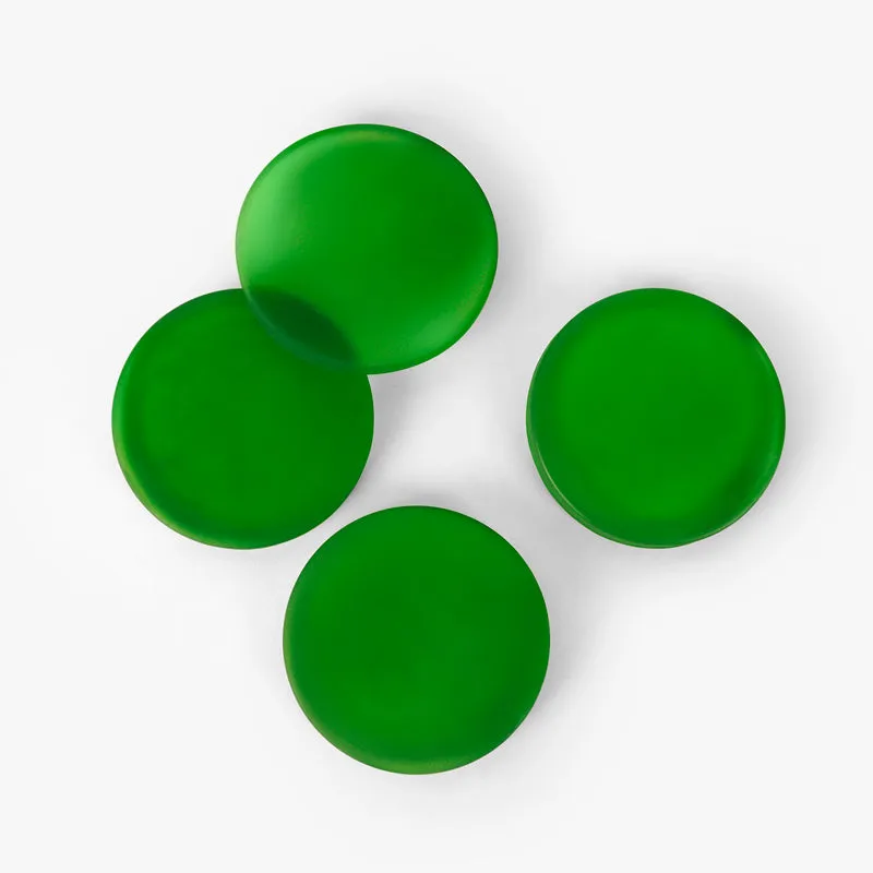 Glossy Drop Glass Coaster (Green) - Set Of Four media 6