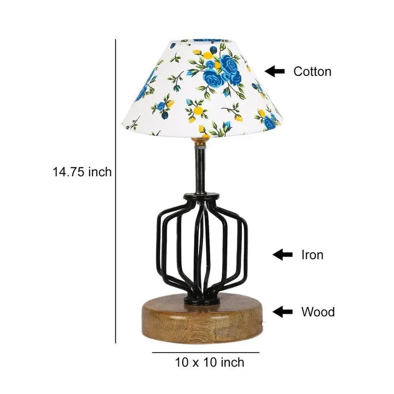 Floral Cosmo Fabric Table Lamp media 7