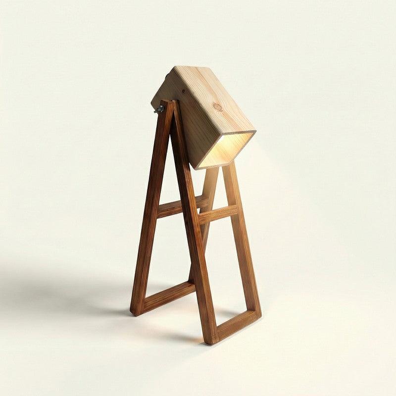 QuietBeam Wooden Table Lamp - Brown media 4