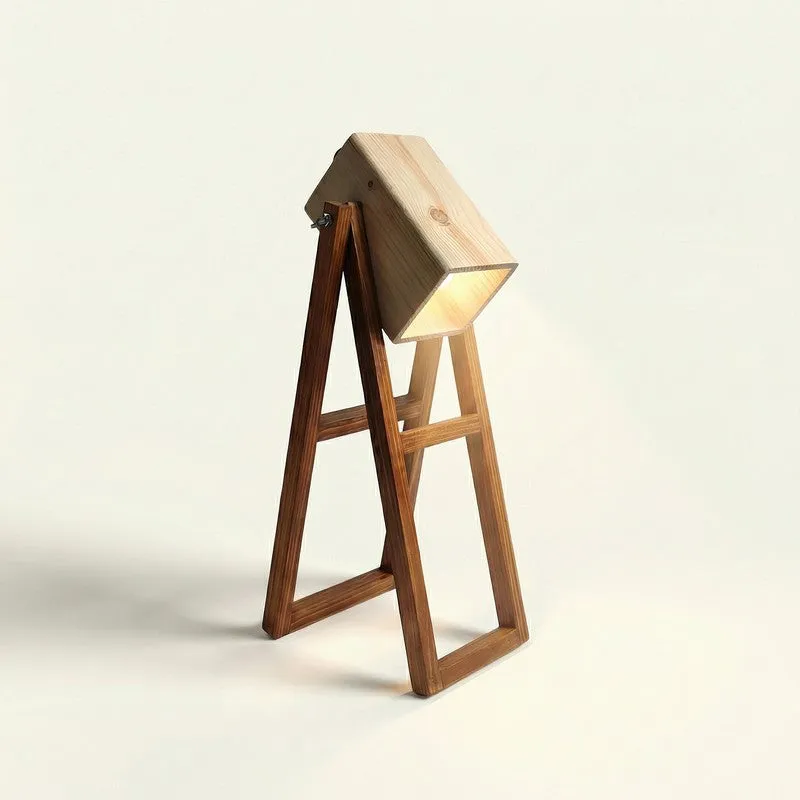 QuietBeam Wooden Table Lamp - Brown media 4