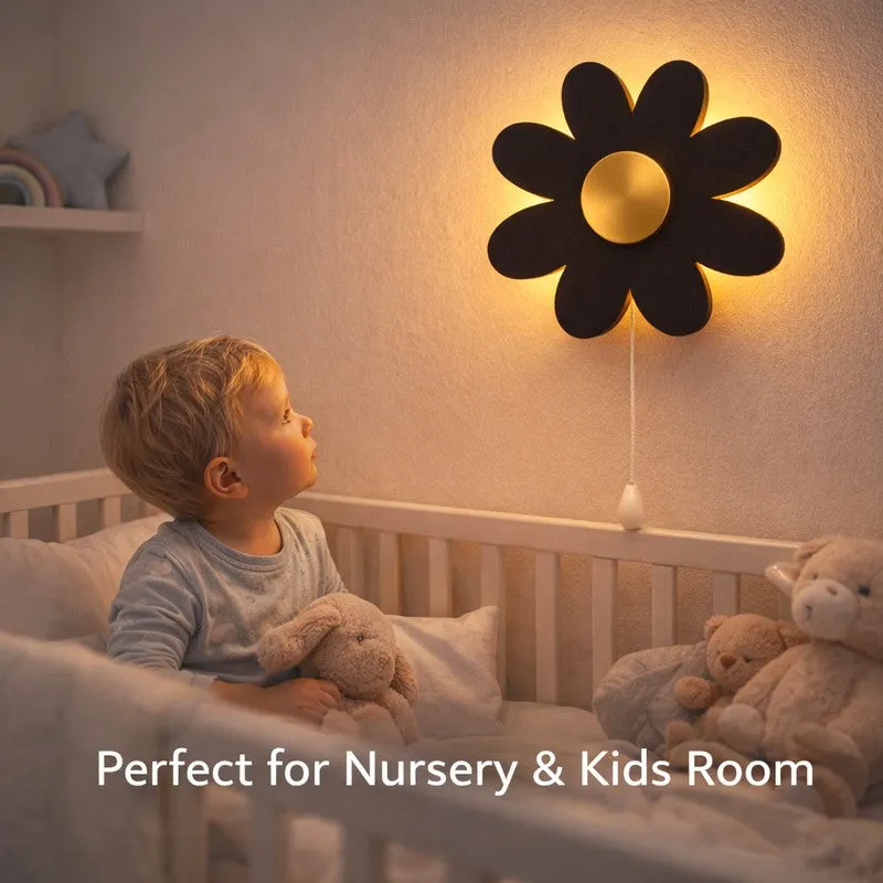 Lumiflora Battery Operated MDF Wall Lamp - Black media 5