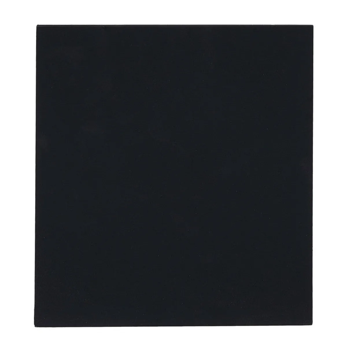 Rear view of the black rectangular candle holder panel