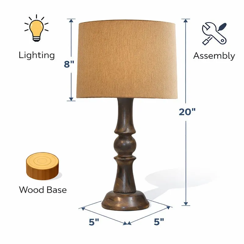 PureRadiance Wooden Table Lamp media 8