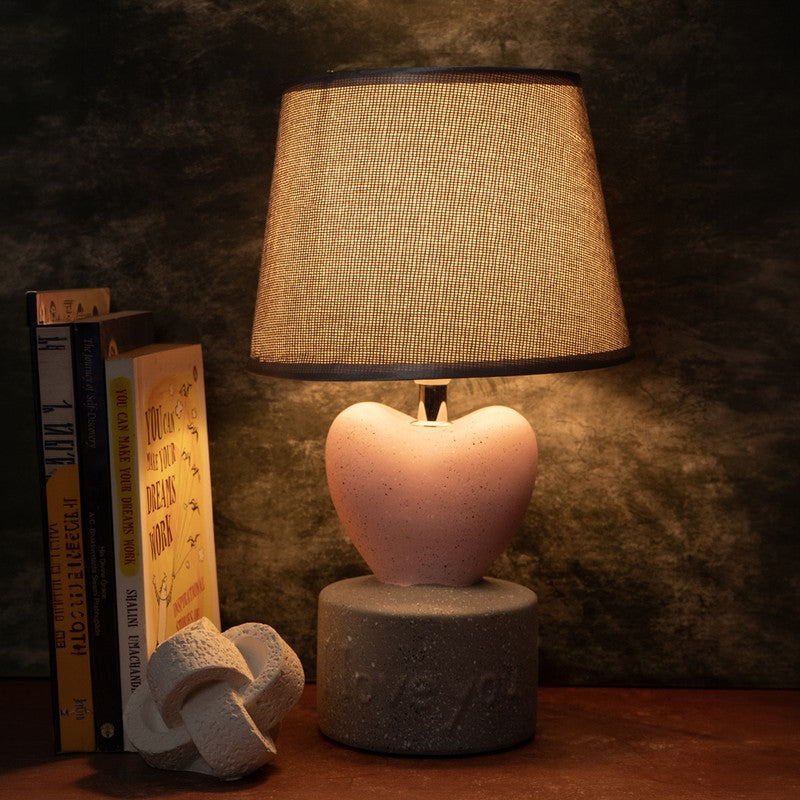 AarviDecor Everly Decorative Fabric Table Lamp - Grey