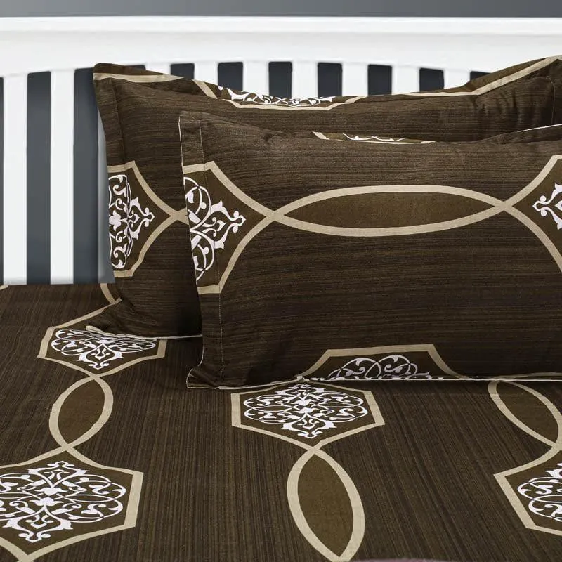 Swayam Jhankar Jill Cotton Bedsheet (Brown) - 200 TC media 5