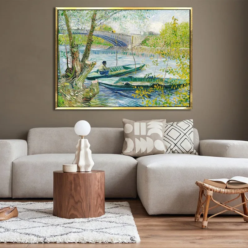 Fishing Boats Canvas Wall Painting With Frame media 4