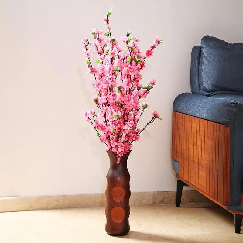 Faux Cherry Blossom Floral Bunch (Pink) - Set oF Six media 1