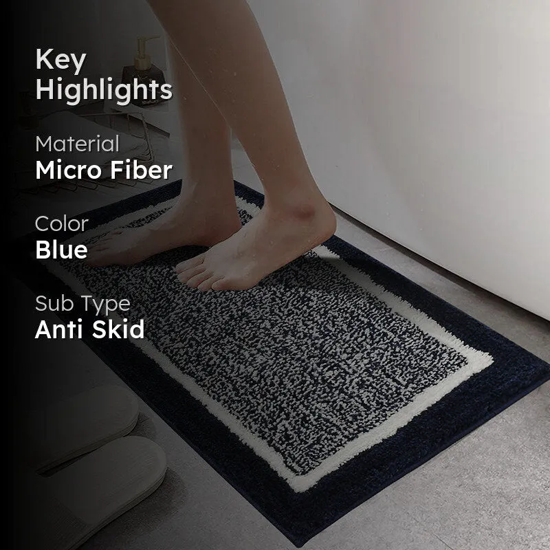 Luxe Anti Skid Bath Mat - Blue media 2