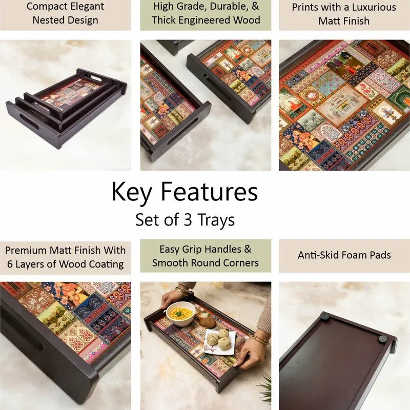 Tressa Wooden Serving Tray - Set Of Three media 4