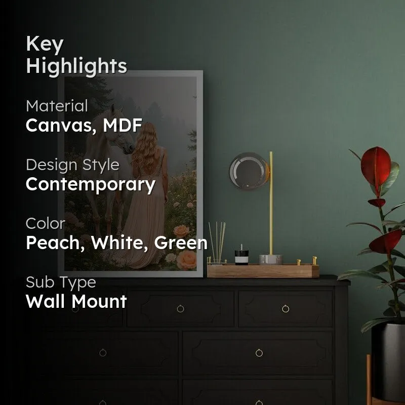 Ethereal Bond Canvas Wall Painting With White Frame media 2