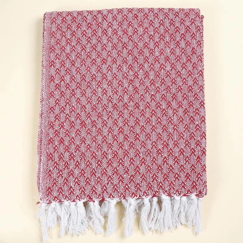 Azira Cotton Throw - Red media 3