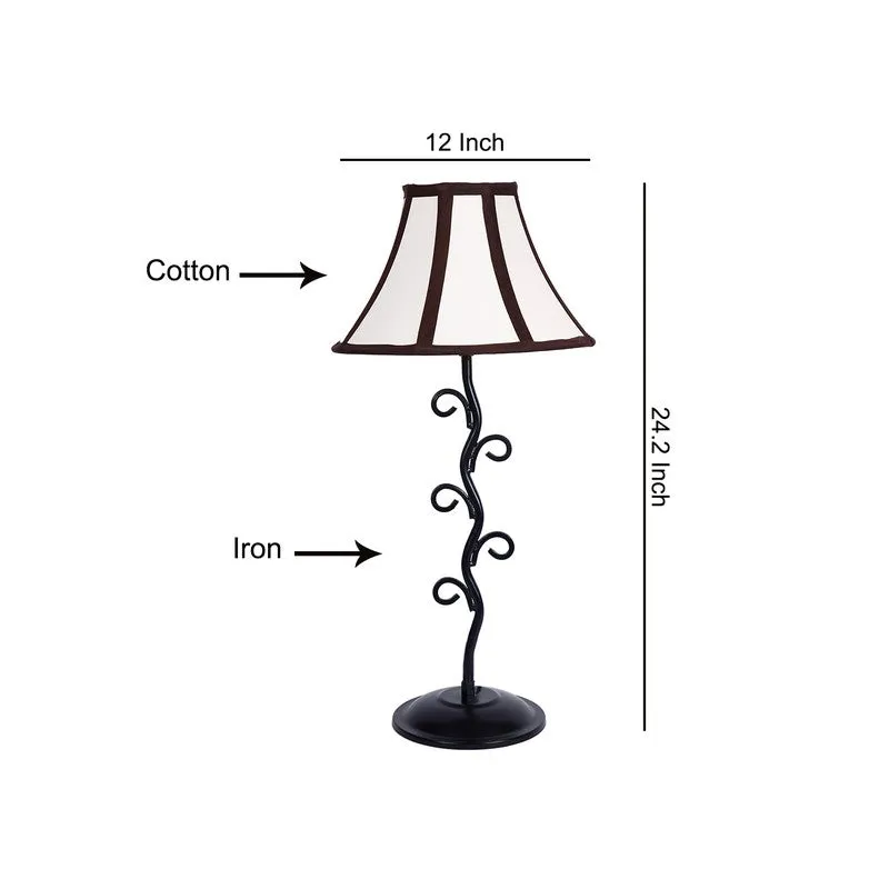 Emberraen Cotton Table Lamp With Iron Base - White media 7