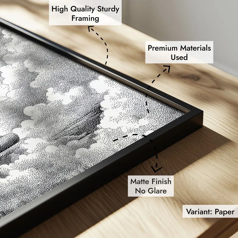 Buddha In Clouded Serenity III Wall Painting With Black Frame media 8