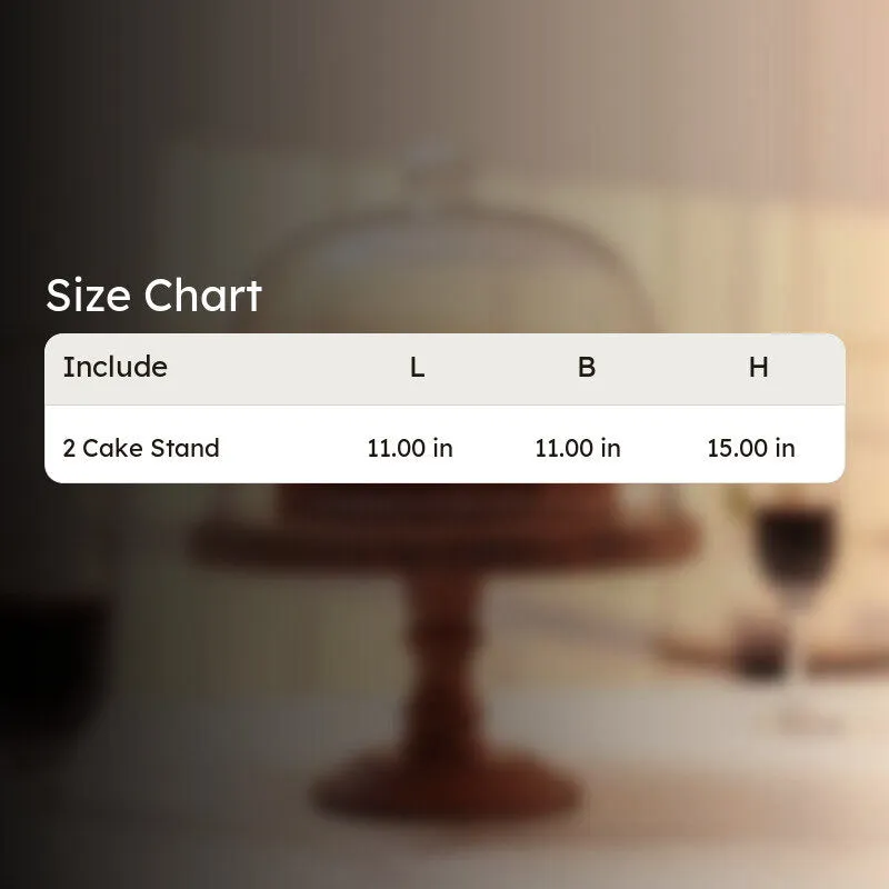 PureForm Wood & Glass Cake Stand - Set Of Two media 9