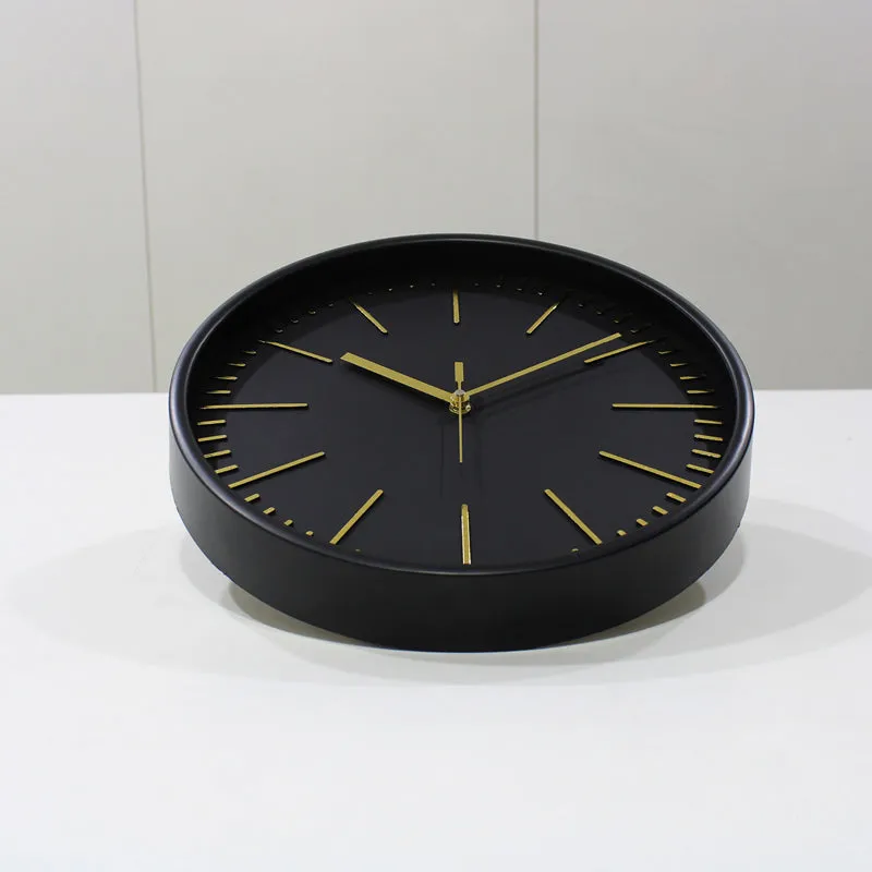 Aestra Analog Wall Clock - Gold, Black media 4
