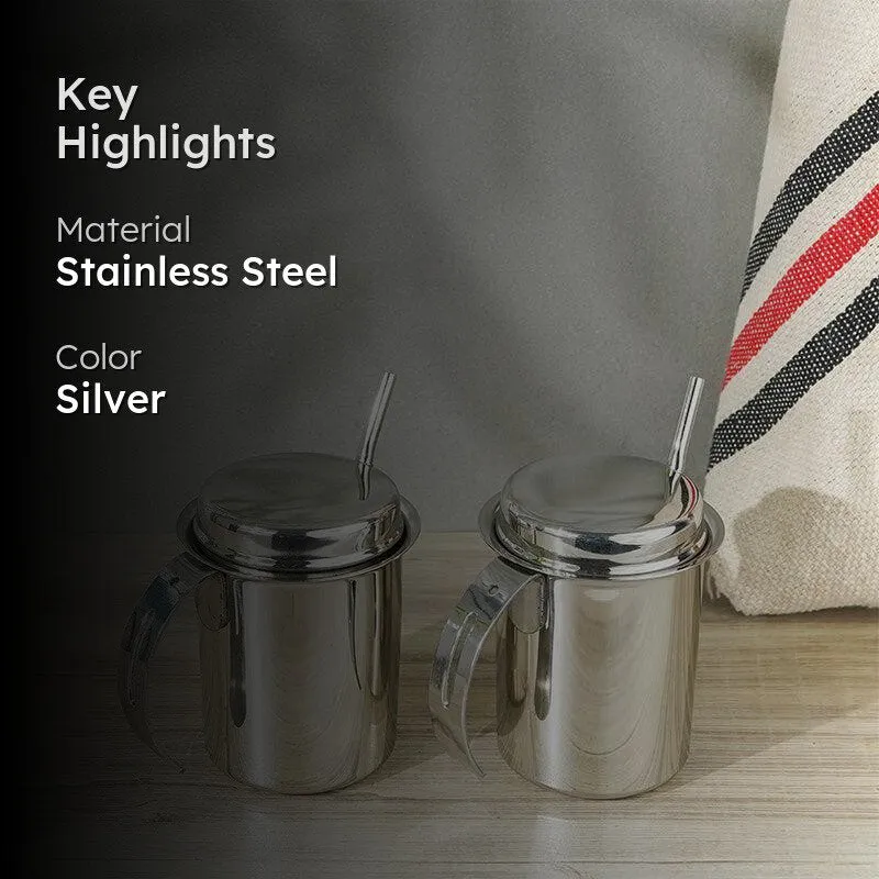 Altomer Stainless Steel Sipper With Straw (225 ML) - Set Of Two media 2