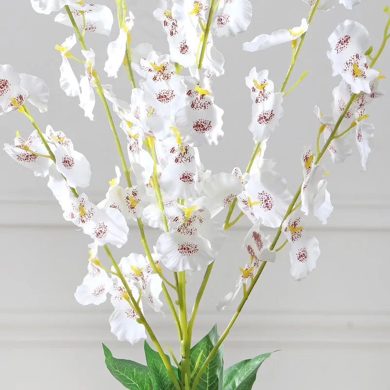 Cross Orchid Artificial Flowers - White media 5