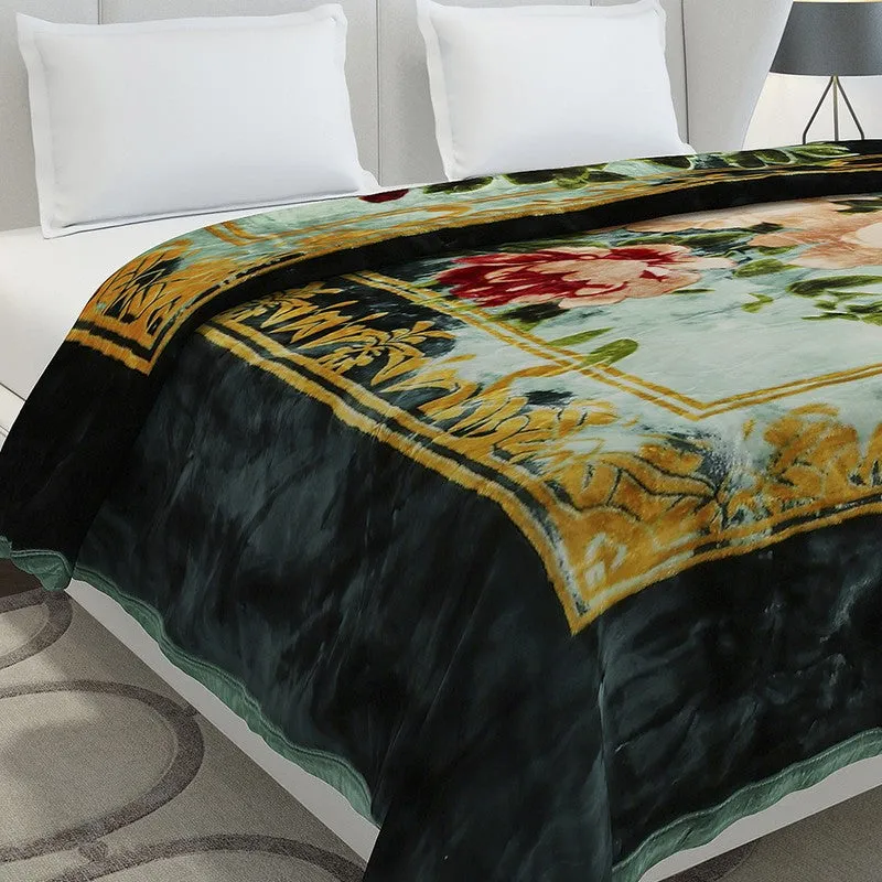 Monte Carlo Mystic Bloom Blanket (Green) - 947 GSM media 4