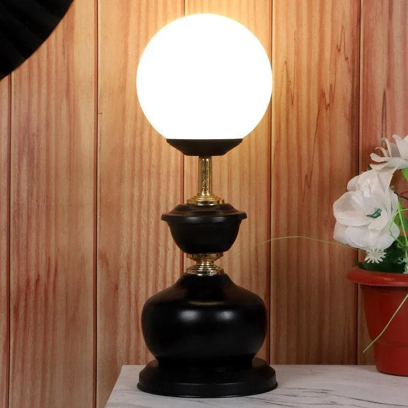 Togo Rossi Moon LED Glass Table Lamp - White,Black media 1