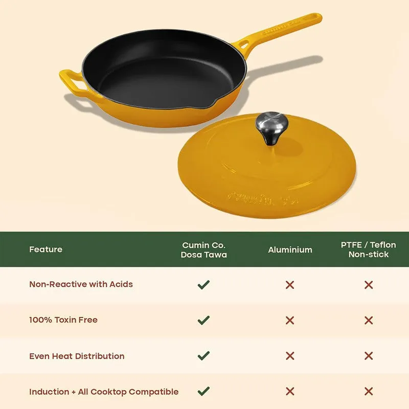 Cumin Co Enamel Cast Iron Frying Pan - 1900 mL media 8