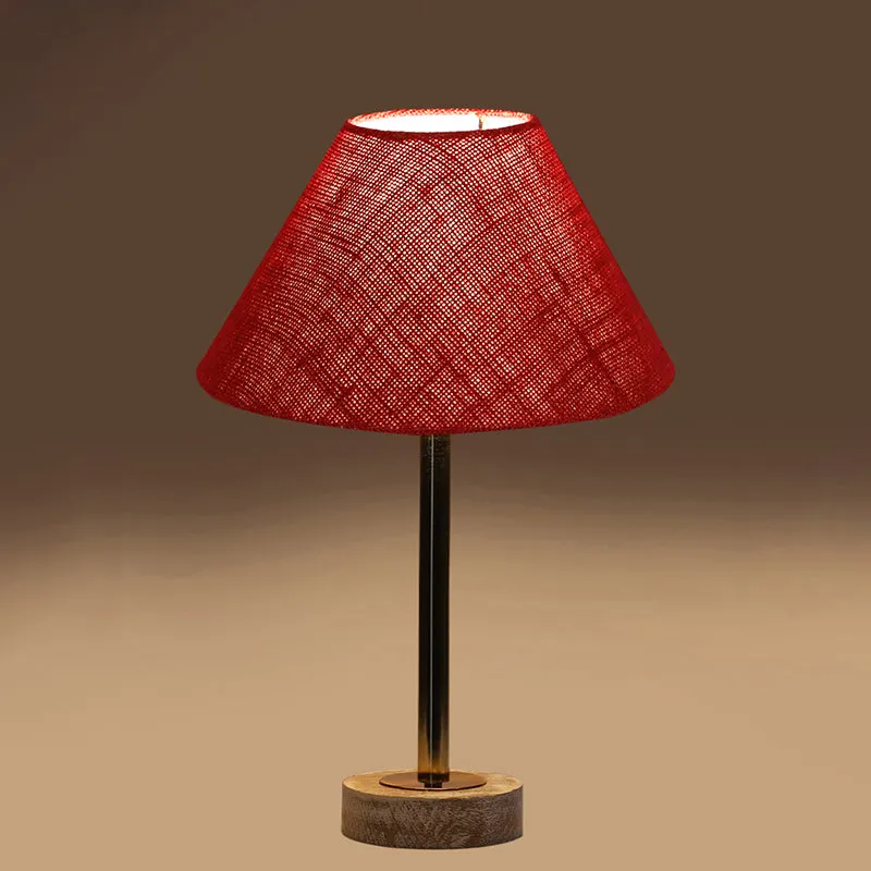 Sienna II Rodin Wooden Table Lamp - Maroon,Gold,White media 6